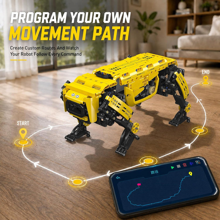Mould King 15066 Technik Mechanischer Hund Bausteine, APP Fernbedienung Robot Dog Bausätze Spielzeug
