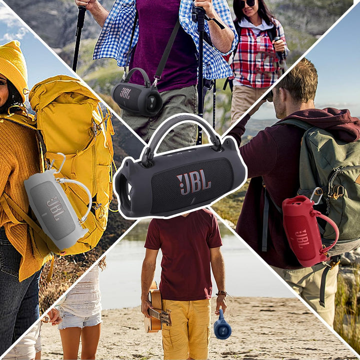 Khanka Silikonhülle für JBL Charge 6 Bluetooth-Lautsprecher | Für JBL Charge 6 Lautsprecher;mit Schu