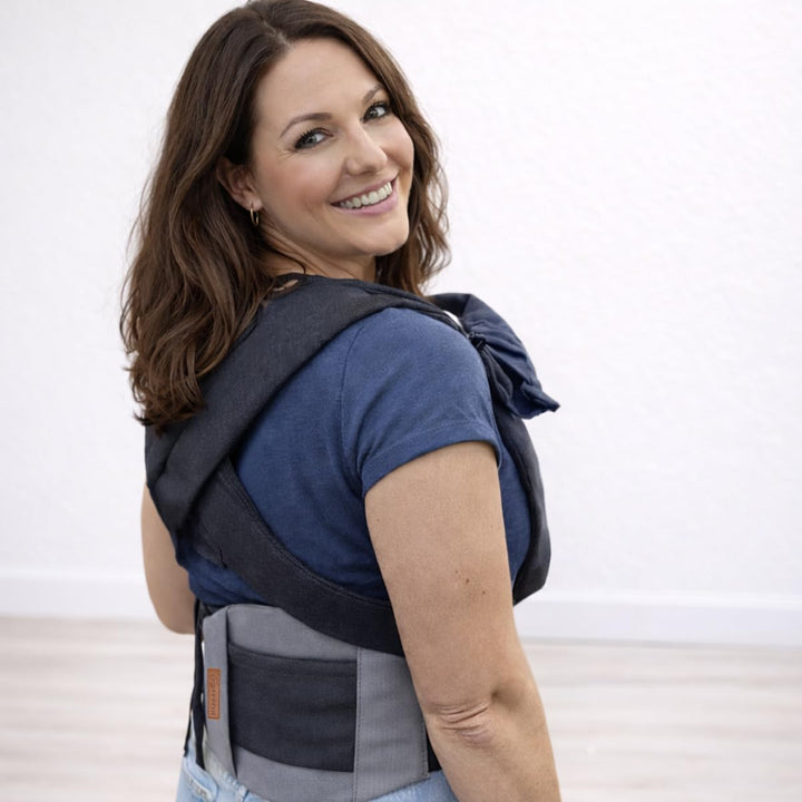 Hoppediz Lendenwirbelstütze, ergonomische Unterstützung für Babytrage und Tragetuch, universell, bla