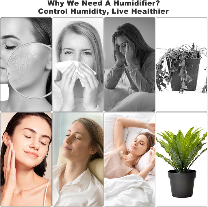 Small Humidifiers,Portable Desk Humidifiers,Luftbefeuchter,Desktop Leiser Mini Luftbefeuchter mit 7