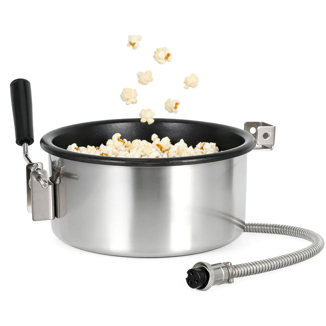 Popcorntopf mit Antihaft 15mm 3-Loch-Anschluss, Anti-Anbrenn-Aufsatz für Heissluft-Popcornmaschinen,