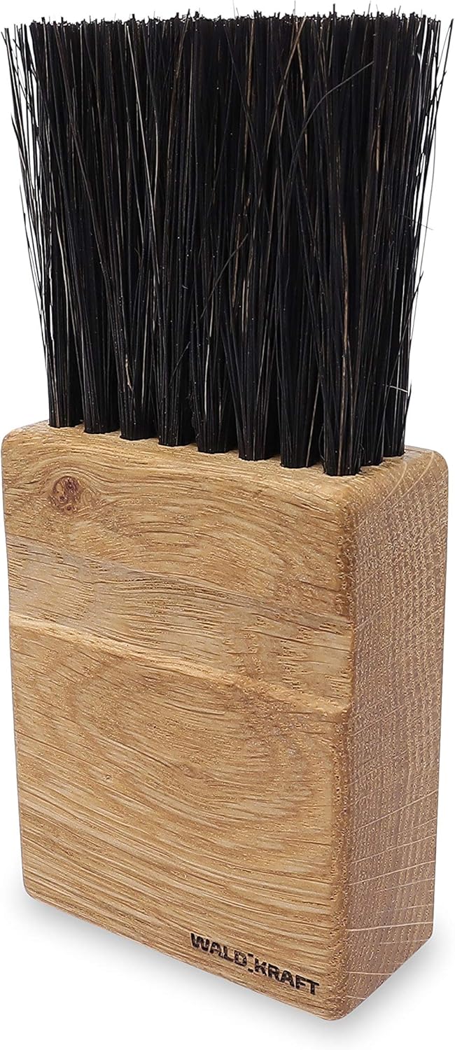 WALDKRAFT Kaminbürsten Set mit Schaufel und Handfeger | hitzebeständige Arenga-Borsten (Kaminbürste