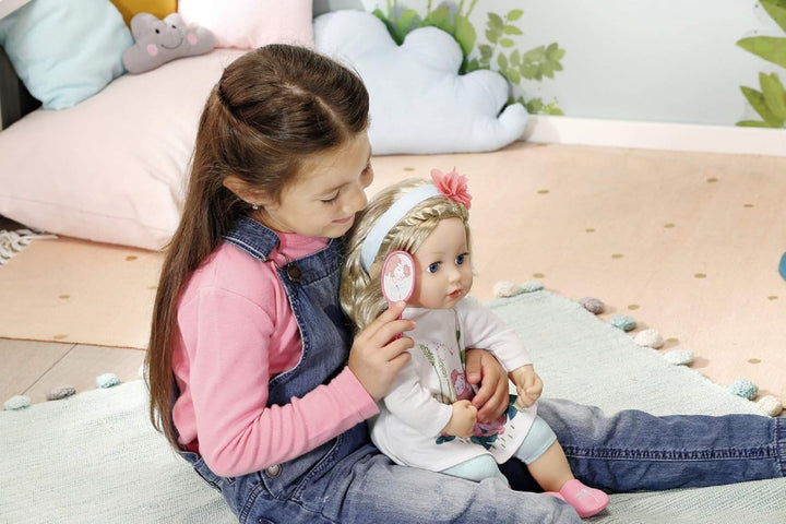 Baby Annabell Sophia 43 cm, weiche Puppe mit Langen blonden Haaren, inkl. Puppenkleidung, Haarband u
