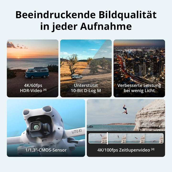 DJI Neo 2 Motion Fly More Combo, 4K Drohne Bundle mit Zubehör mit RC Motion 3 und Goggles N3, Start