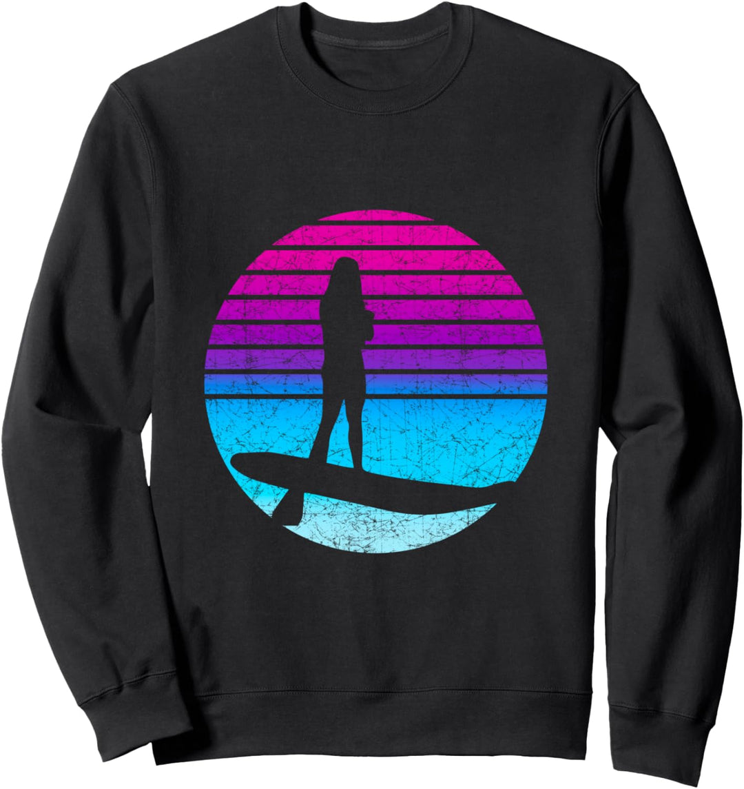 SUP Vintage Geschenk Stand Up Paddling Paddle Mädchen Sweatshirt