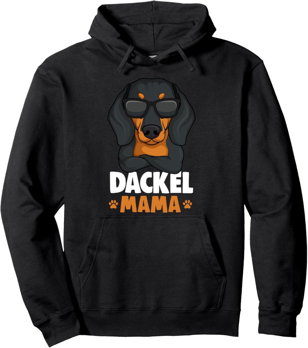Dackel Mama Dachshund Teckel Hund Damen Pullover Hoodie