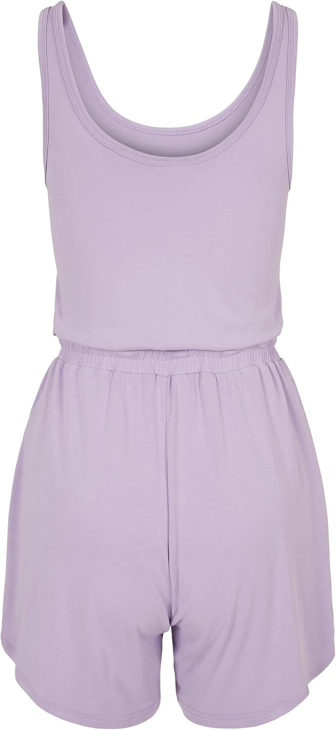 Urban Classics Damen Ladies Short Sleevless Modal Jumpsuit T-Shirt M Lilac, M Lilac