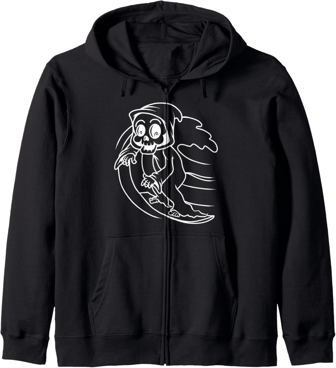 Lustiger Sensenmann Surfing Sweater Männer Frauen Kinder Kapuzenjacke