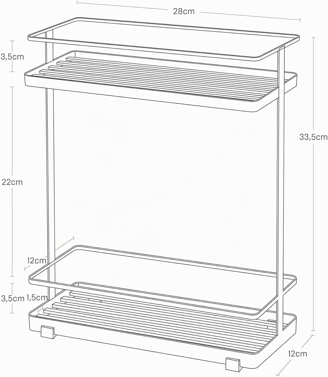 Dispenser rack - Tower - black Schwarz, Schwarz