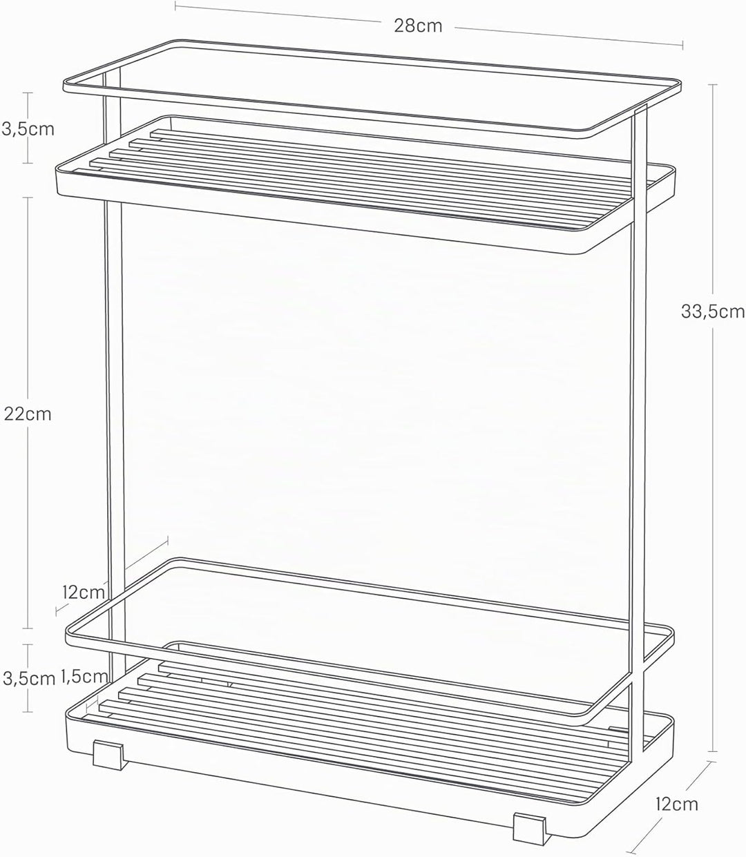 YAMAZAKI Tower, Badezubehör Badezimmer Dusche Aufbewahrungshalter, Caddy Regal Organizer, Legierter