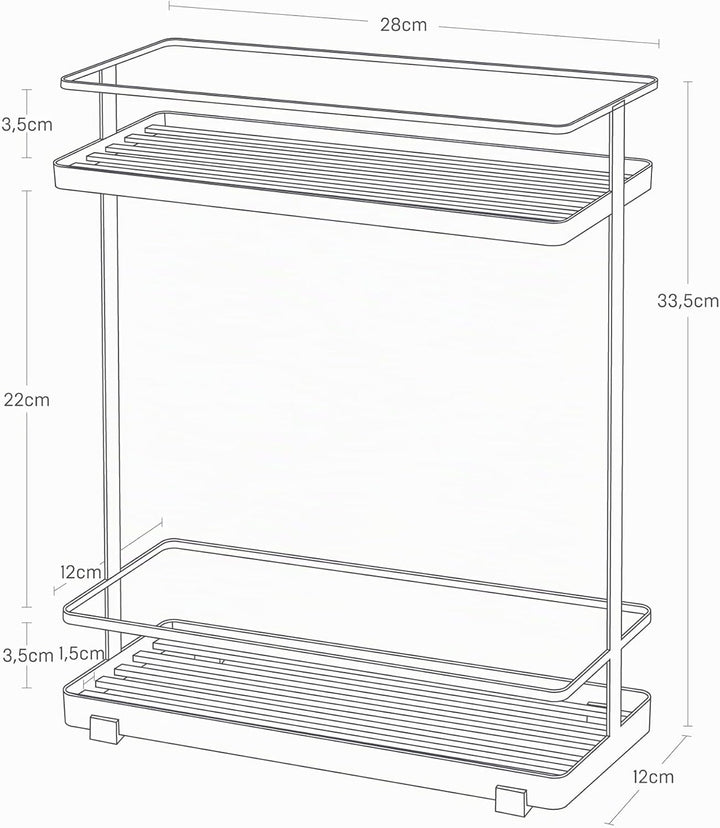 YAMAZAKI Tower, Badezubehör Badezimmer Dusche Aufbewahrungshalter, Caddy Regal Organizer, Legierter