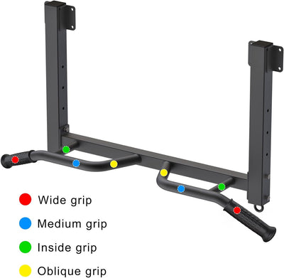 Kipika Multifunktionale Balken montierte Klimmzugstange, 4 Stufen der Höhenverstellung, Multi-Winkel