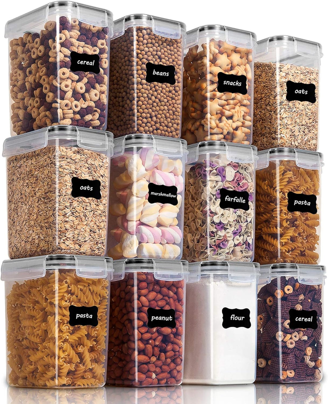 Vtopmart 1.6L Vorratsdosen Set, Müsli Schüttdose & Frischhaltedosen, BPA frei Kunststoff Vorratsdose