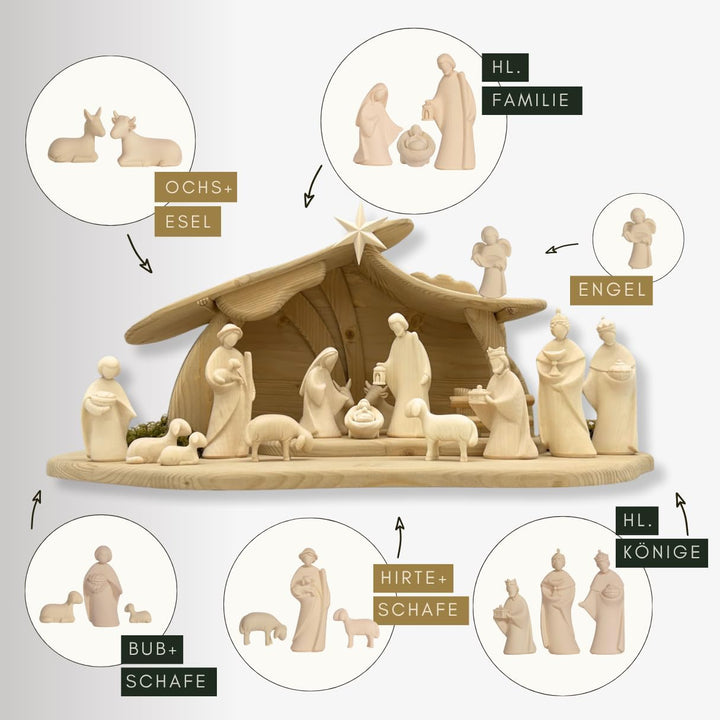 Akantus Krippe Leonardo Krippenfiguren: 8er Set (10 cm), 10 cm