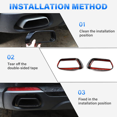 DIYUCAR Auspuffblende für X5 F15 2014–2018 X6 F16 2015–2019 Edelstahl Schalldämpfer Auspuffrohr Hals