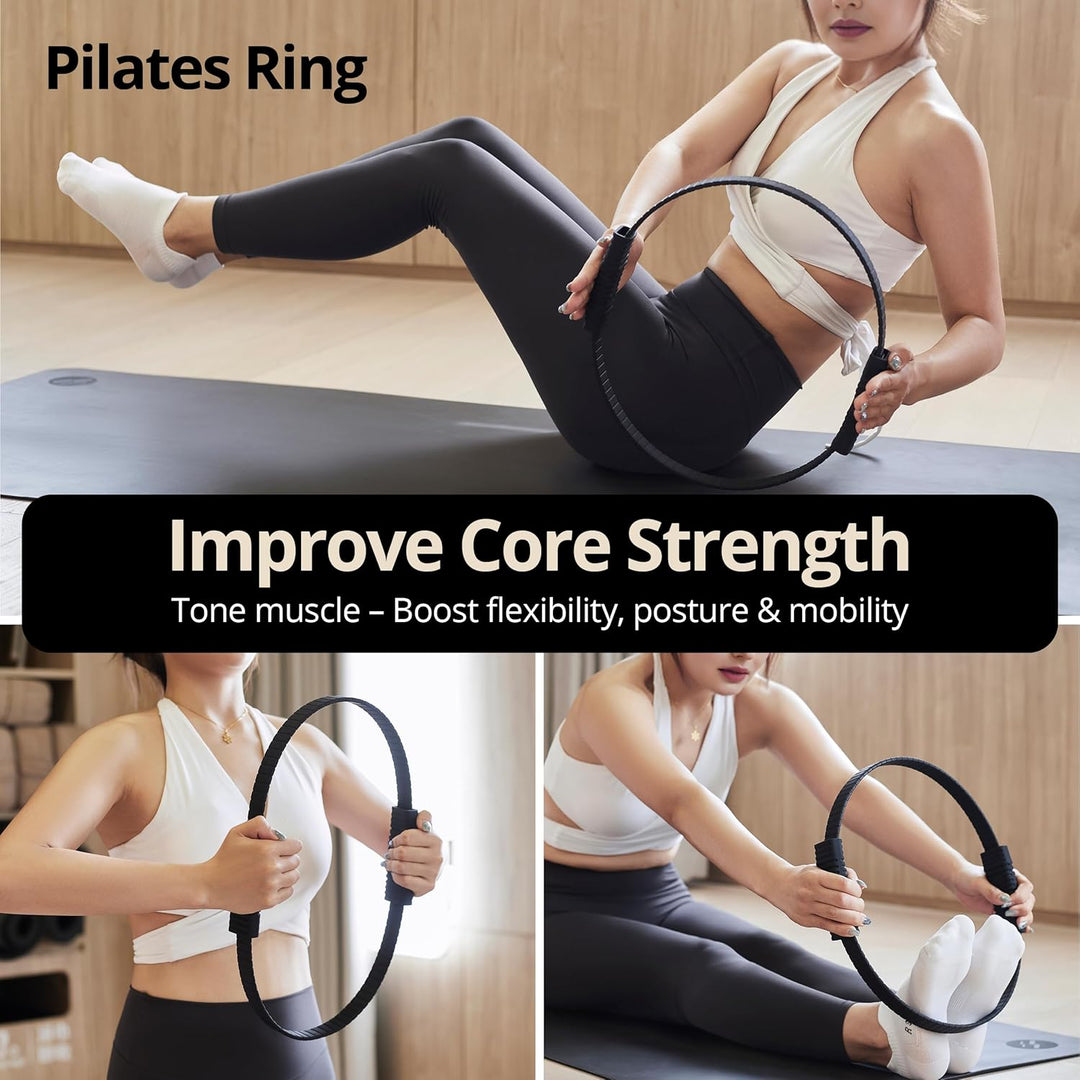 Build & Fitness Pilates Ring – 34,3 cm grosser Magic Circle für Oberschenkel, Rumpf und Arme – Leich