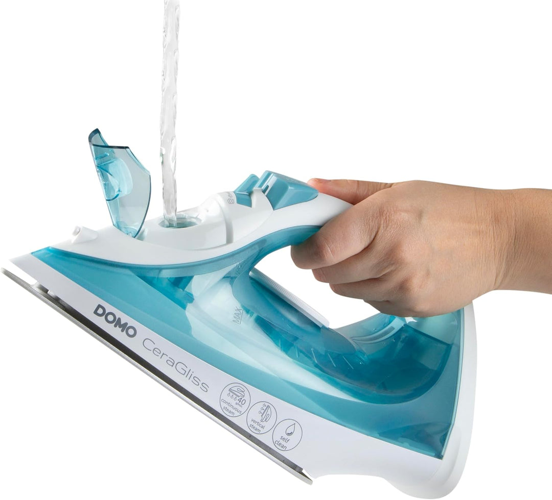 DOMO DO7060S Dampfbügeleisen CeraGliss - Selbstreinigungsfunktion - 320ml Wassertank - 40g/min Dampf