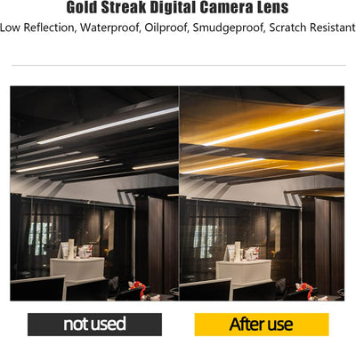 Gold Streak Special Effects Lens Filter, Kameraobjektivfilter mit Aufbewahrungsbox Anamorphic Light