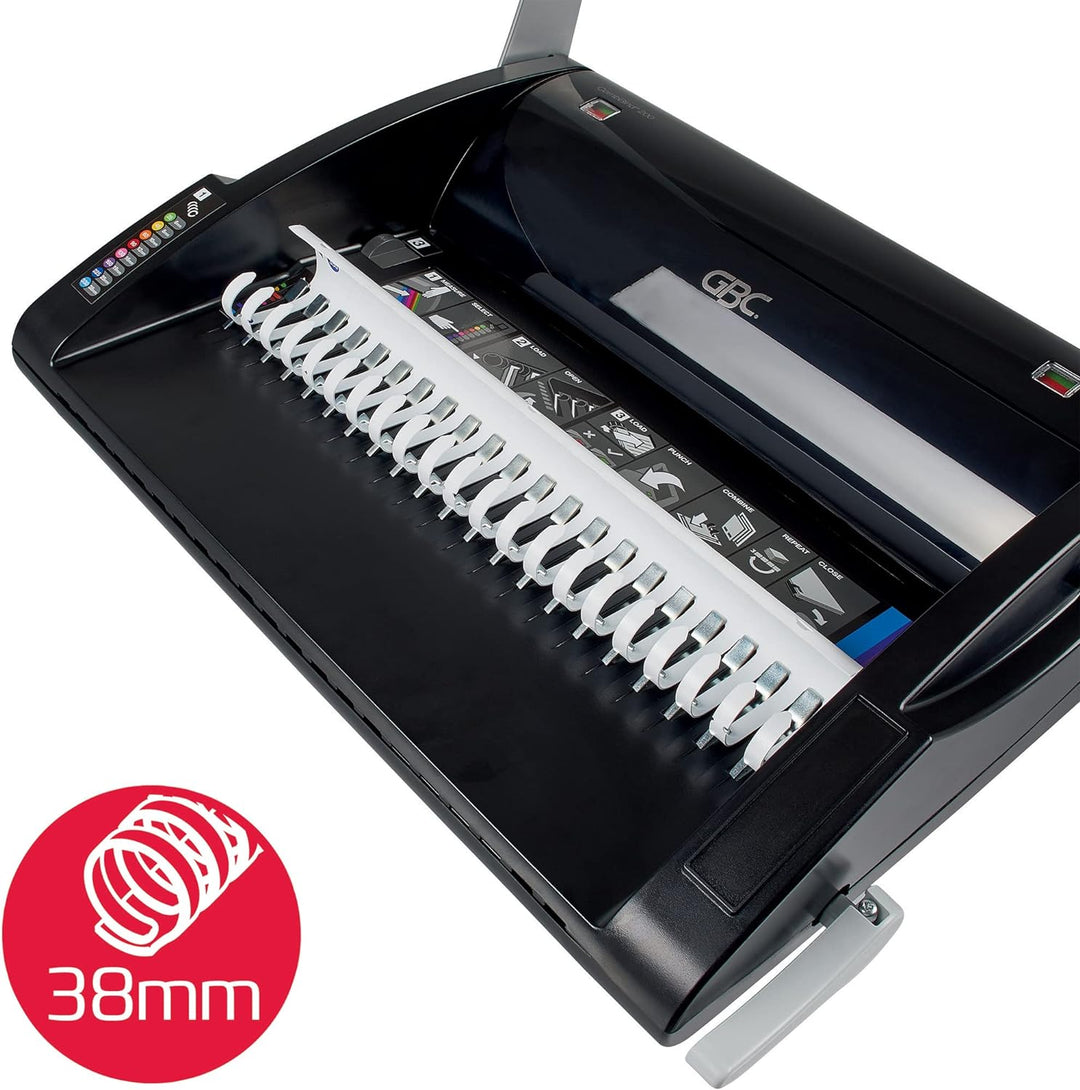 GBC 4401845 CombBind 200 Bindegerät (mit Stanztechnologie) schwarz stanzt 20, bindet 330 Blatt Singl