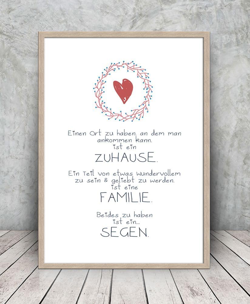 artissimo, Spruch-Bild gerahmt, 51x71cm, PE5996-ER, Zuhause/Familie/Segen, Bild, Spruch-Poster mit R