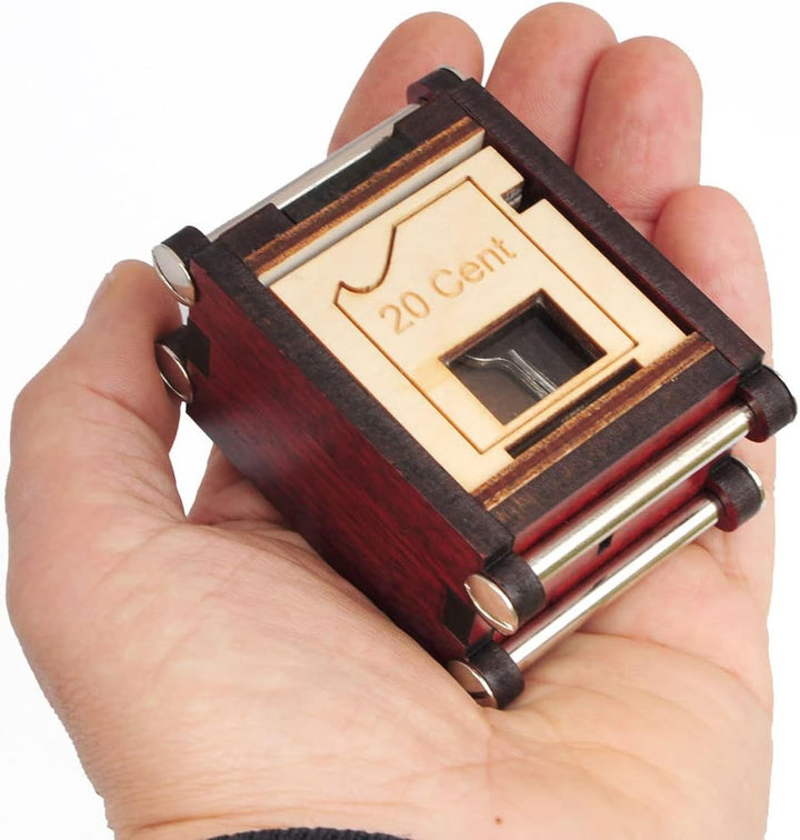 LOGICA GIOCHI 20 Cent Box - Geheime Holzkiste - Schwierigkeit 4/6 Extrem - Jean-Claude Constantin Pu