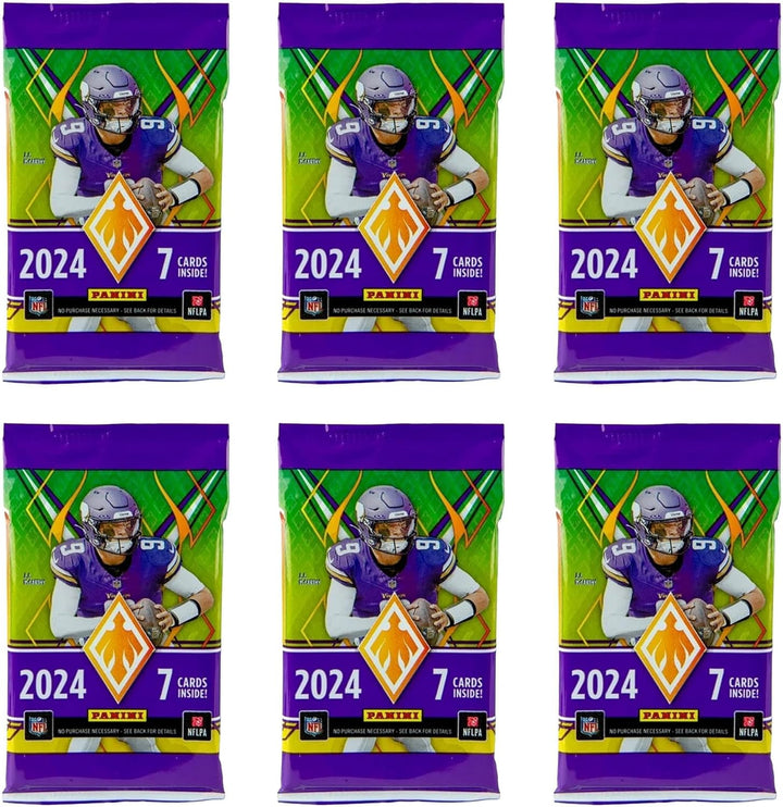 2024-25 Panini Phoenix NFL-Fussball-Mega-Box, exklusiv für den Einzelhandel, 42 Karten, Color Blast