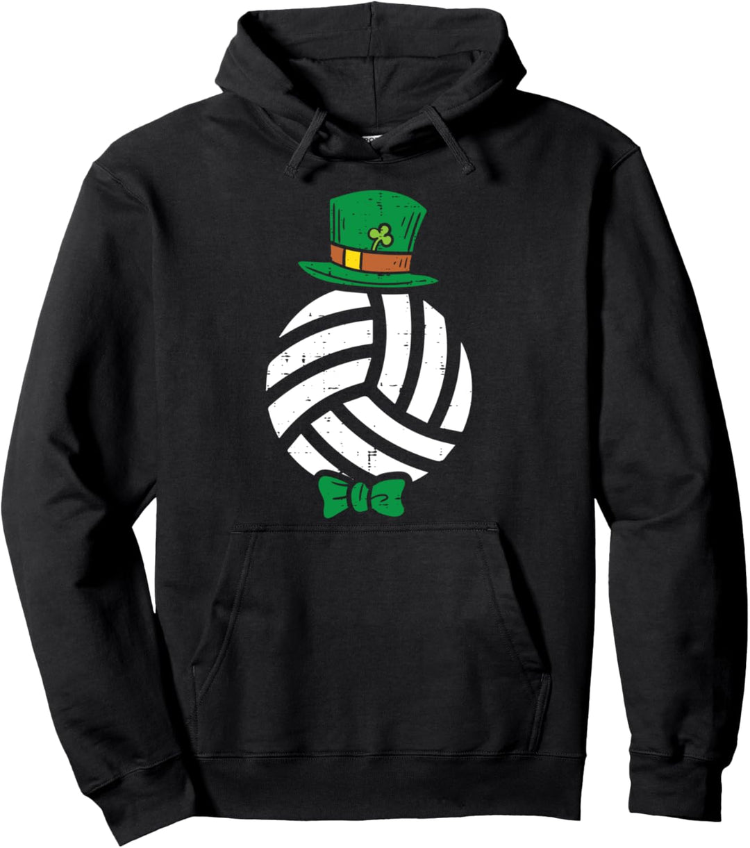Leprechaun Volleyball St Patricks Day Sports Player Gift Pullover Hoodie