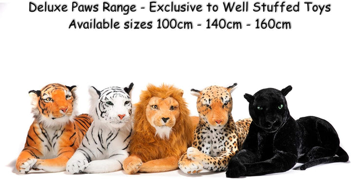 Deluxe Paws Realistischer, lebensechter, gefüllter Plüsch Weisser Tiger Weiches Spielzeug 100cm 40