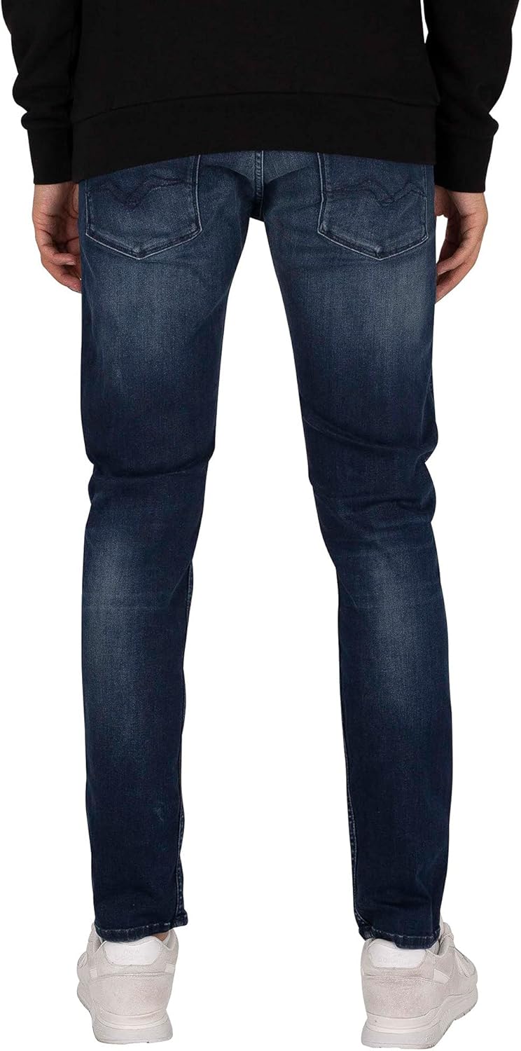 Replay Herren Jeans Anbass Slim-Fit mit Power Stretch 32W / 36L Blu (Blue 007), 32W / 36L Blu (Blue