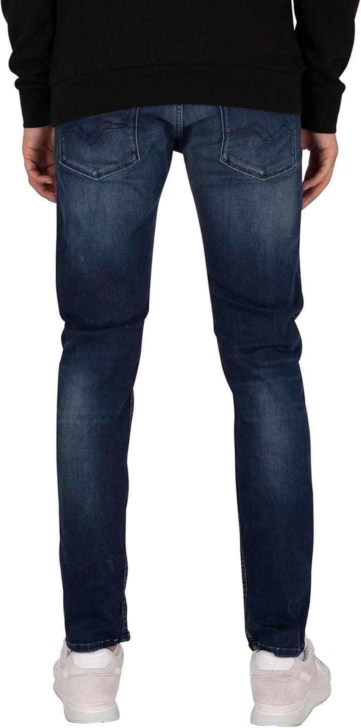 Replay Herren Jeans Anbass Slim-Fit mit Power Stretch 32W / 36L Blu (Blue 007), 32W / 36L Blu (Blue