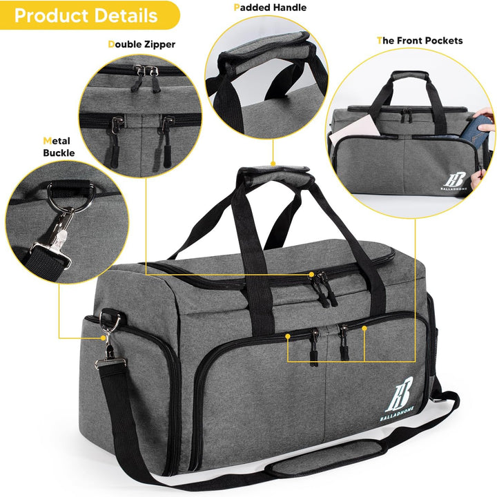 Sporttasche Reisetasche für Damen und Herren Trainingstasche Gym Bag mit Schuhfach und Nassfach Duff