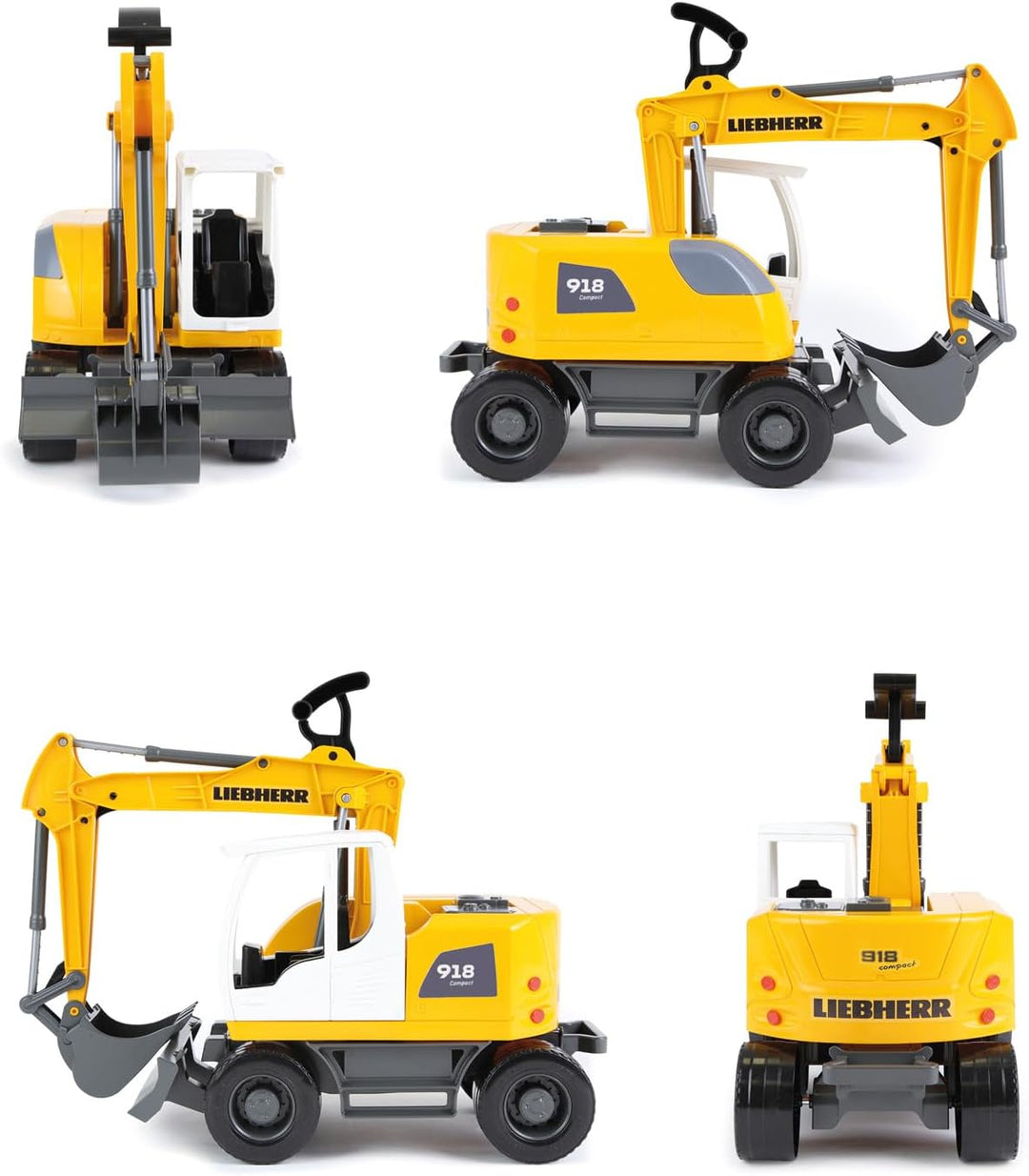 Lena 04611 - Worxx Schaufelbagger Modell Liebherr A918 Compact Litronic, ca. 48 cm, Baustellen Spiel