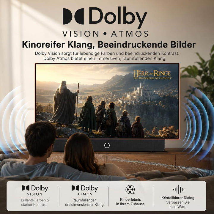 OFD Portable Smart TV 27 Zoll,Outdoor Fernseher 1080P Android14 OS,8Ω Dolby Audio,100% sRGB,WiFi-Unt