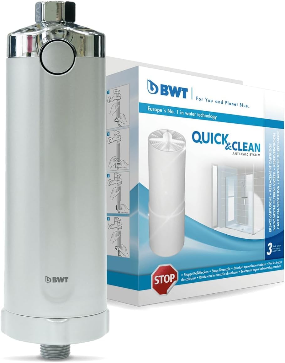BWT Quick & Clean Antikalk-Filtersystem Jahrespaket | Reinigung per Knopfdruck für ein kalkfreies Ba