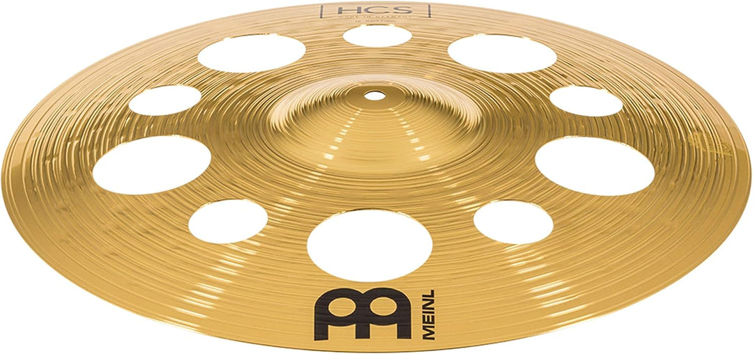 Meinl Cymbals HCS Trash Crash 18 Zoll (Video) Schlagzeug Becken mit Löchern (45,72cm) Messing, Tradi