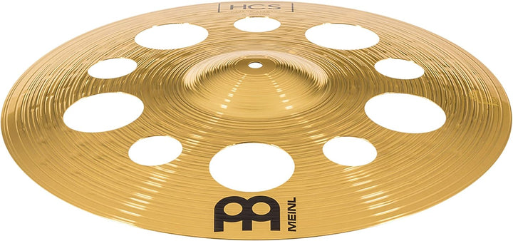 Meinl Cymbals HCS Trash Crash 18 Zoll (Video) Schlagzeug Becken mit Löchern (45,72cm) Messing, Tradi