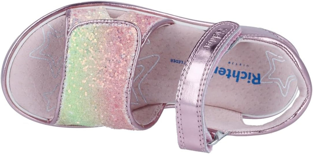 Richter Kinderschuhe Mädchen Halbschuhe Klett Sandale Rosa Freizeit 30 EU Candy Lime Candy, 30 EU Ca