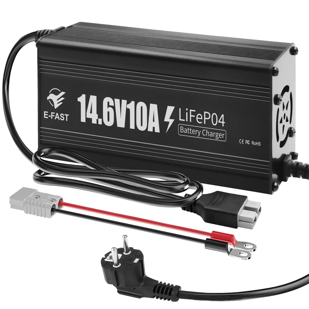 LiFePO4 Batterieladegerät 14,6V 10A Ladegerät 12V für Lithium Batterie Schnelles Aufladen für Wieder