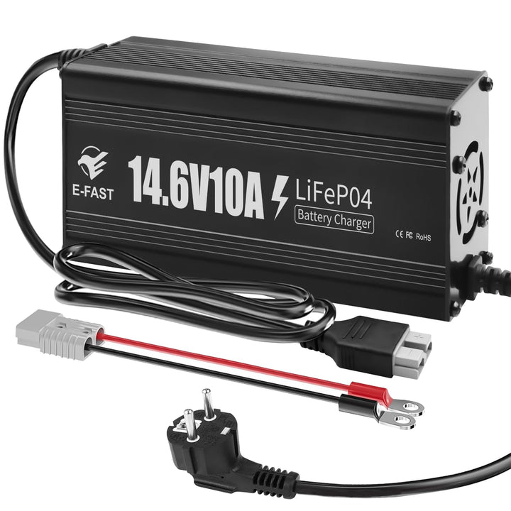 LiFePO4 Batterieladegerät 14,6V 10A Ladegerät 12V für Lithium Batterie Schnelles Aufladen für Wieder