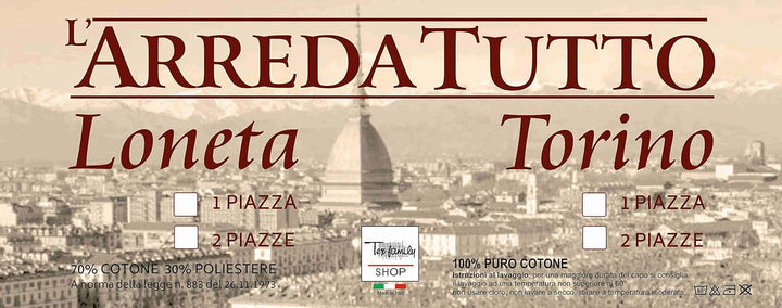 Tex Family Tagesdecke Gran Foulard Sofaüberwurf Stoff Loneta Meer Korallen blau - Doppelbett 2 Quadr