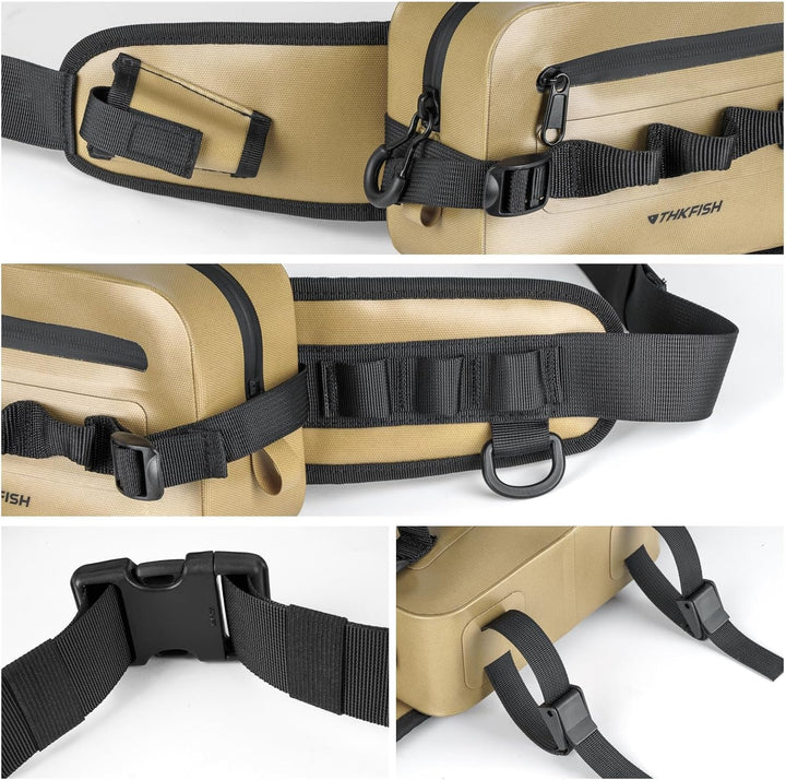 THKFISH Angeltasche Wasserdicht Hüfttasche IPX8, Bauchtasche Wasserdicht mit Luftdichtem Reissversch