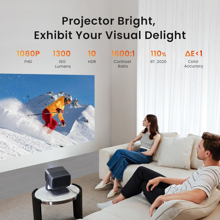 JMGO N1 Pro Beamer 1080P Full HD, MALC™ Dreifarbiger Laser Projektor Heimkino mit Android TV 11, 150
