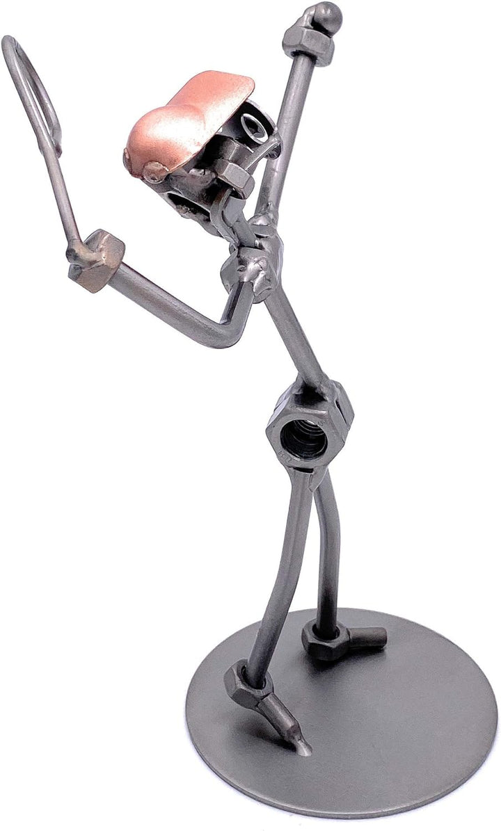STEEMO Schraubenmännchen Tennisspieler Tennis-Ass Geschenk Metall-Deko 12x9x18 cm