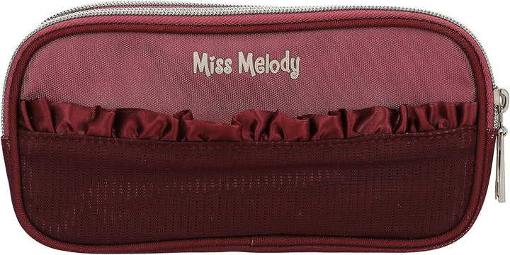 Depesche 13683 Miss Melody Dreamland - Schlampertasche in Beerefarben, mit Pferde Motiv, Federtasche