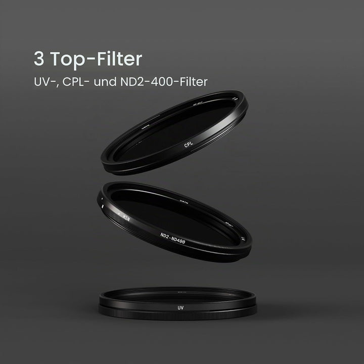 Urth 67 mm UV, Polfilter (CPL), ND2-400 Filter Kit 67mm, 67mm