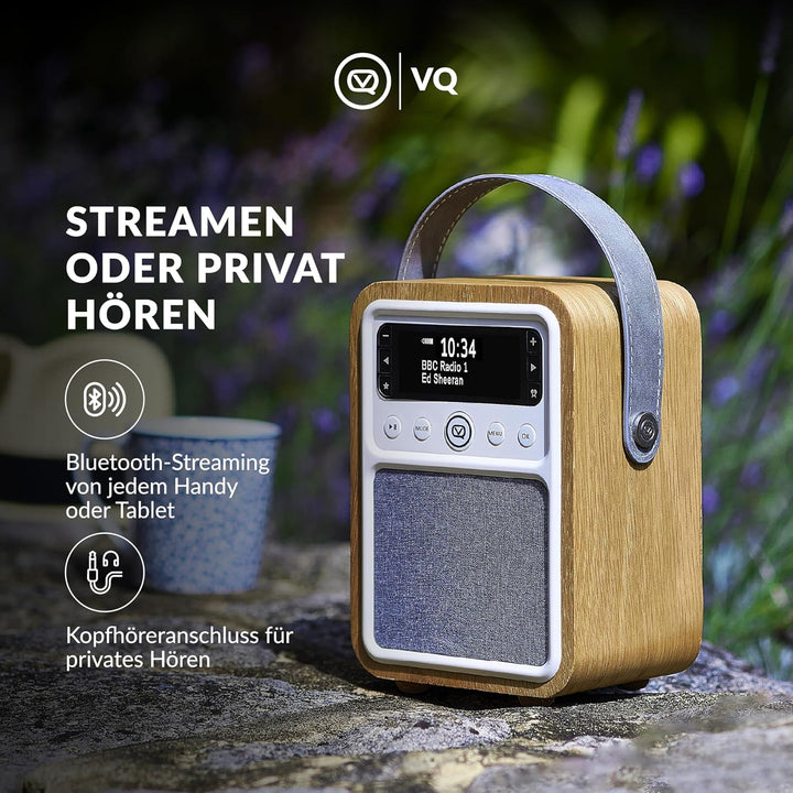 VQ VQ-MONTY-OK Monty Radio w/Bluetooth Eiche Wooden Eiche, Wooden Eiche