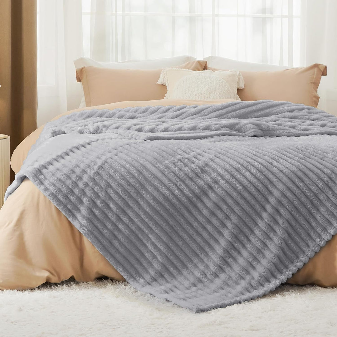 BEDSURE Kuscheldecke Flauschig Decke Fleecedecke – Weiche Warme Grobe Korddecke Gemütlicher Sofadeck