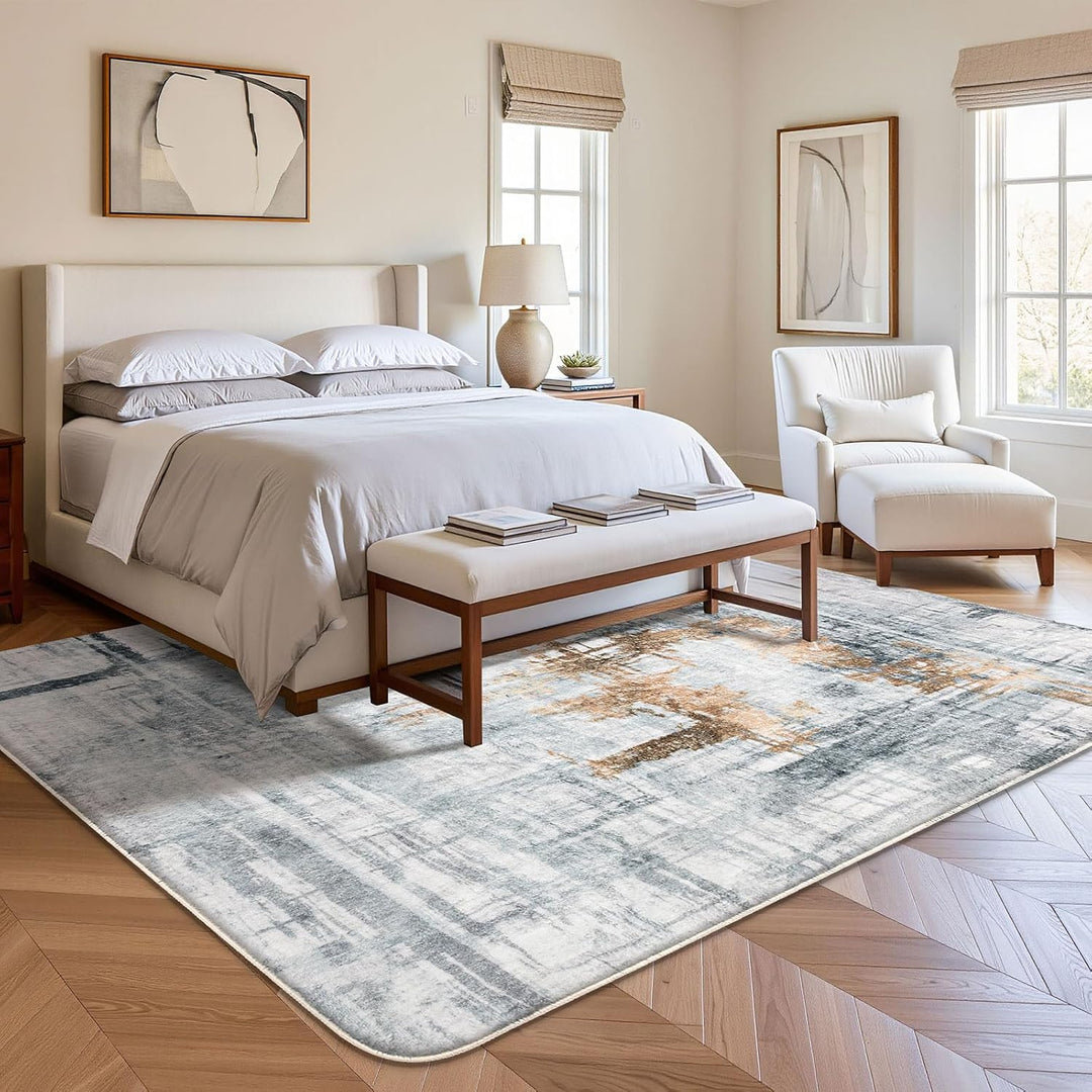 Tinyboy-hbq Teppiche Modern Designer für Wohnzimmer Kurzflor Teppich für Wohnzimmer Schlafzimmer Gra