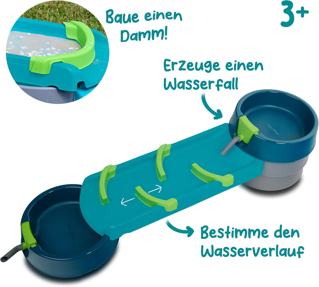 AquaPlay Mudway Run - kombinierte Wasser- und Sandspielbahn, 1,5m Wasserbahn mit Schleusen, Becken u