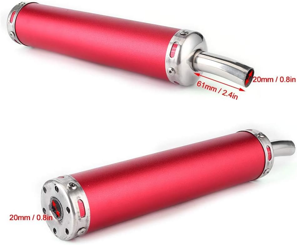 Auspuff Schalldämpfer, 20 mm (0,8 Zoll) Schalldämpfer-Schalldämpfer Modifizierte Teile für 2-Takt-Mo